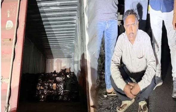 મહારાષ્ટ્રના કન્ટેનરને રોકી તપાસ કરતા દારૂ અને બિયરનો 25 લાખ રૂપિયાનો જથ્થો મળ્યો