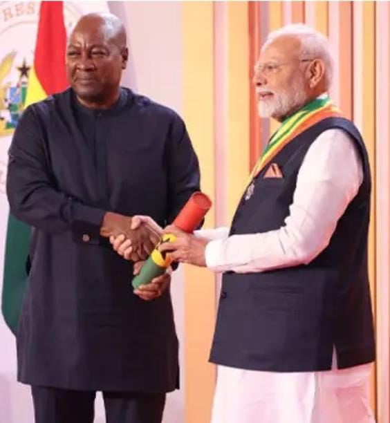 પીએમ મોદીને ઘાનાનો બીજો રાષ્ટ્રીય સર્વોચ્ચ નાગરિક સન્માન અપાયું