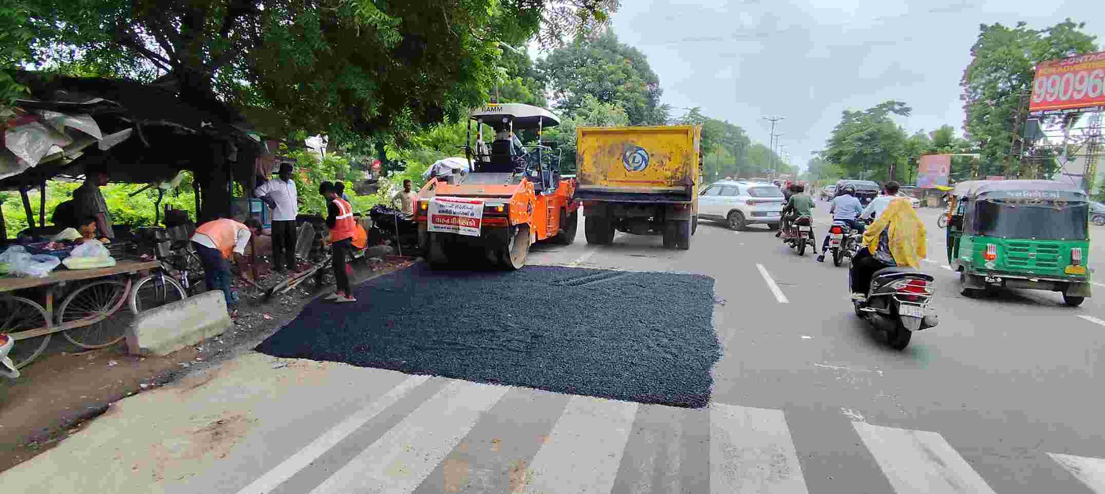 વડોદરા-પાદરા રોડ સંપૂર્ણ દુરસ્ત: યુદ્ધના ધોરણે સમારકામ પૂર્ણ