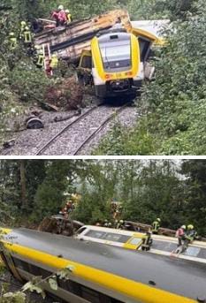 જર્મનીમાં એક મોટી ટ્રેન દુર્ઘટના