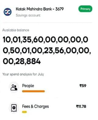 બિહારના પ્લમ્બરના ખાતામાં અધધ 10,01,35,60,00,00,00,0 0,50,01,00,23,56,00,00, 00,28,884 રૂપિયા જમા થયા મહા ઔક્ષીણી થી વધુ રકમ છે.