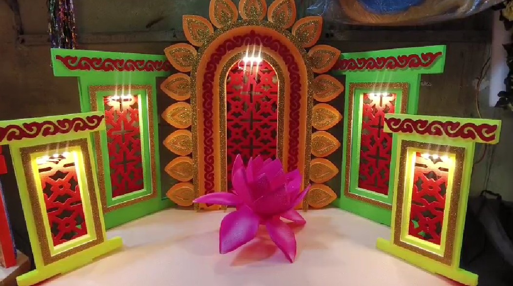 કોમી એકતાનું જીવંત ઉદાહરણ : પઠાણ અને સૈયદ પરિવાર દ્વારા ગણેશોત્સવ મંડપનું ડેકોરેશન 