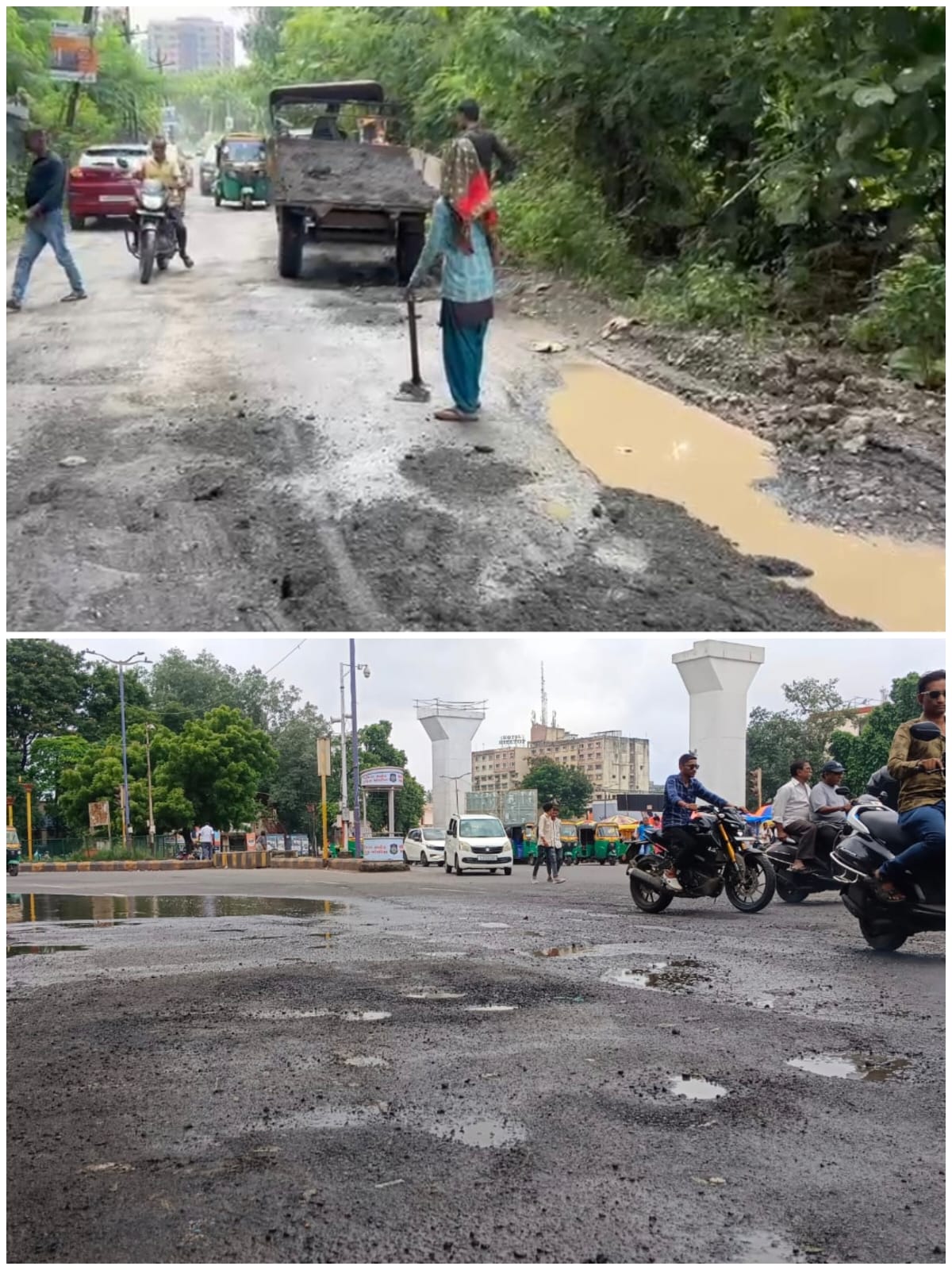 કોર્પોરેશનને માત્ર યુનાઈટેડ-વેના ગરબા મેદાનની પાસે જ ખાડા પુરવાનું કેમ સુઝ્યુ? બીજે કેમ નહીં ? 