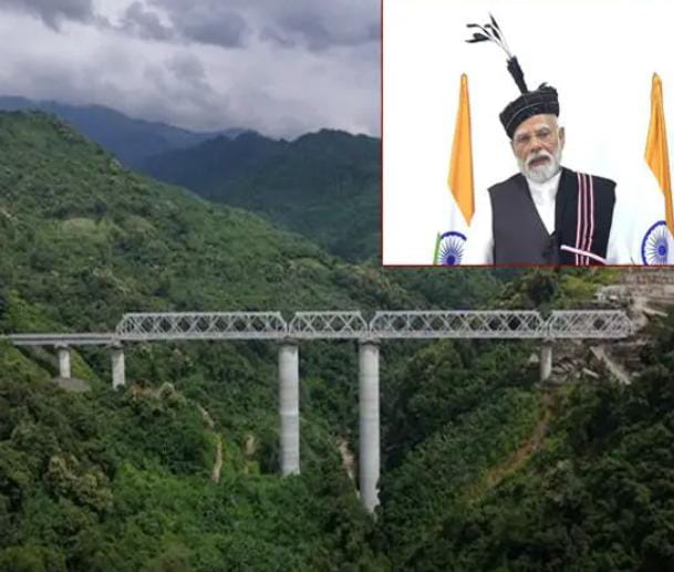 મિઝોરમમાં કુતુબ મિનારથી ઊંચો બ્રિજ બનાવવામાં આવ્યો : વડાપ્રધાન