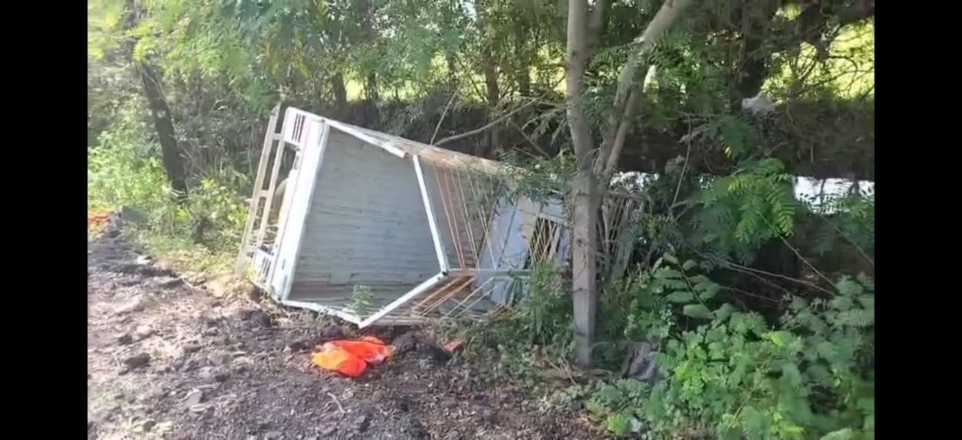 આજવા નિમેટા પાસે બોલેરો પીકઅપ વાન પલ્ટી