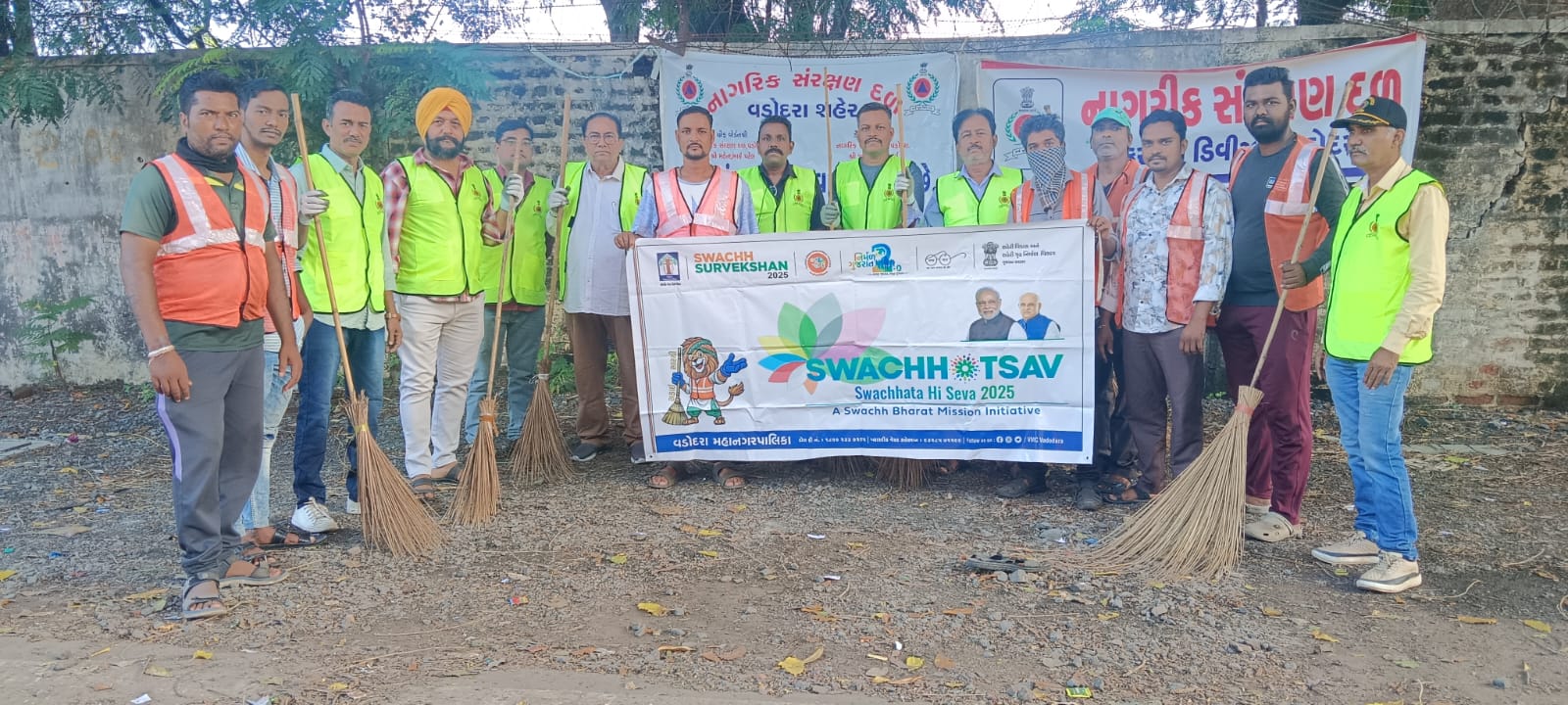 નાગરિક સંરક્ષણ દળ દ્વારા સ્વચ્છતા પખવાડિયા અંતર્ગત સાફ-સફાઈ કરવામાં આવી
