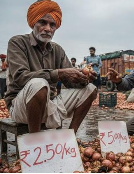 સૌરાષ્ટ્ર સહિત ગુજરાતમાં ડુંગળી પકાવતા ખેડૂતોએ પણ રાતે પાણીએ રોવાનો વારો આવ્યો