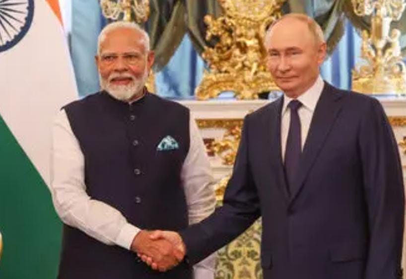 રશિયન પ્રમુખ વ્લાડીમીર પુતિન ભારતના બે દિવસના પ્રવાસે આવશે
