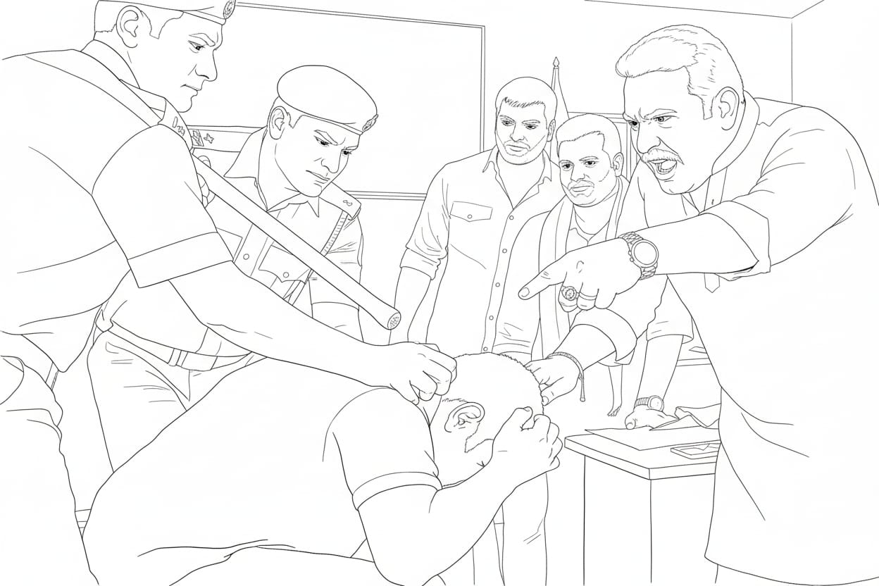 નેતાની દાદાગીરીની હદ! બાંકડો તોડનાર બુટલેગરને પોલીસ સ્ટેશનમાં લઈ જઈ જાતે પટ્ટાથી માર માર્યો