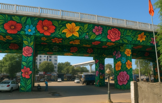 બ્રિજ બનશે કલાત્મક અને સુંદર, આર્ટ પેઈન્ટીંગથી બ્યુટીફિકેશન તેજ