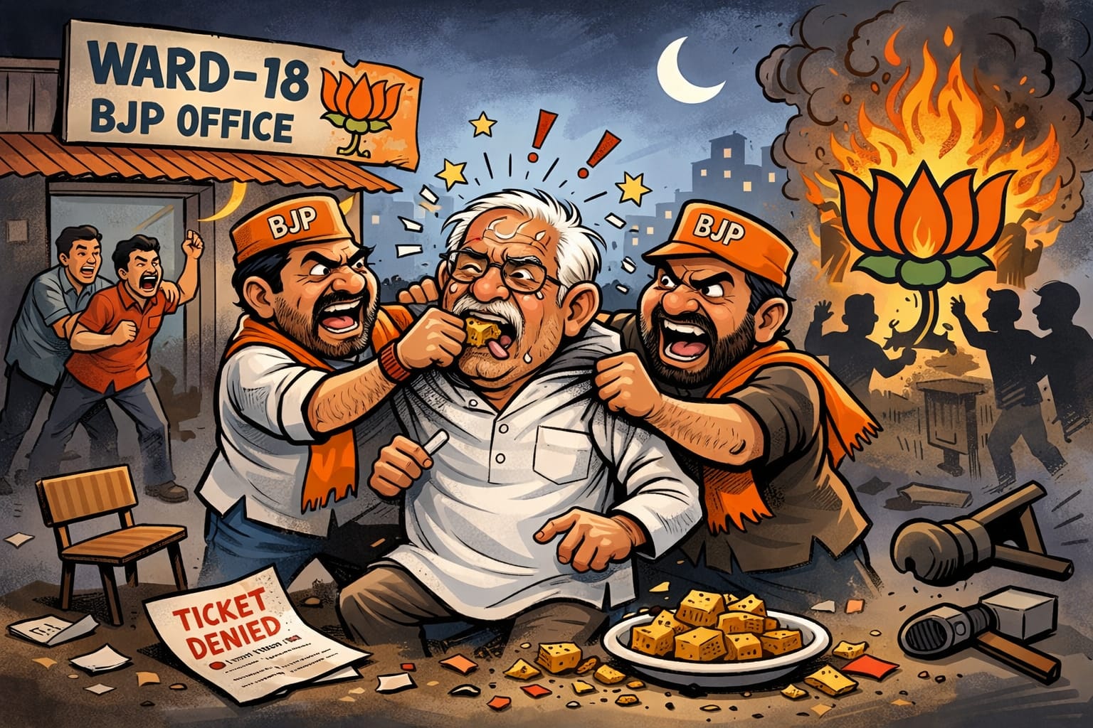 વોર્ડ-18માં ભાજપનો આંતરિક વિસ્ફોટ: નારાજ પૂર્વ કોર્પોરેટરને કાર્યકરોએ ‘મેથીપાક’ ચખાડ્યો!