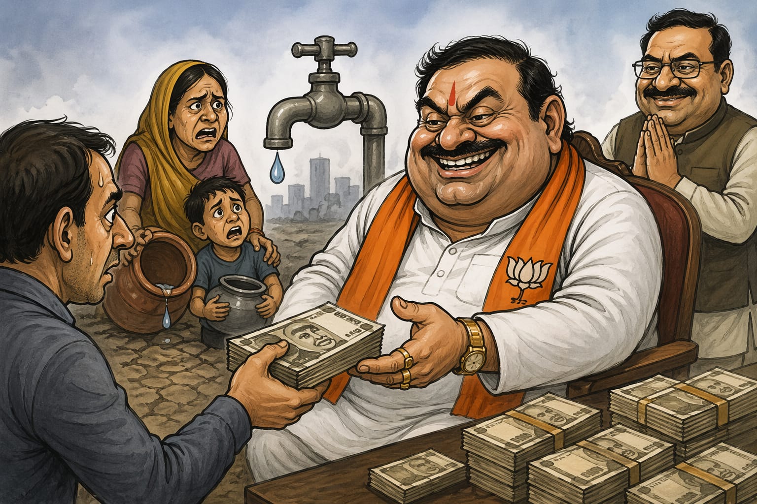 જલ-સેવા પ્રભુ સેવા, પરંતુ પૂર્વ કોર્પોરેટરે પાણીની લાઈન આપાવવા માટે કર્યો 25 લાખનો તોડ