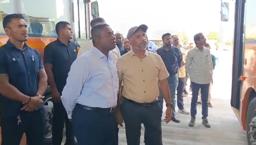 ગોત્રી બસ ટર્મિનલ સ્ટેશન ખાતે પી.એમ.એ બસ સેવા અંતર્ગત નવી બસોની કામગીરીને લઈને મહત્વપૂર્ણ નિરીક્ષણ કરવામાં આવ્યું