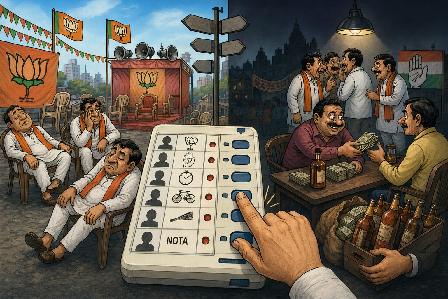 પ્રચાર ફેલ, નેતાઓ ગાયબ: વડોદરાની ચૂંટણીમાં ભાજપનું ઠંડુ પડેલું શો