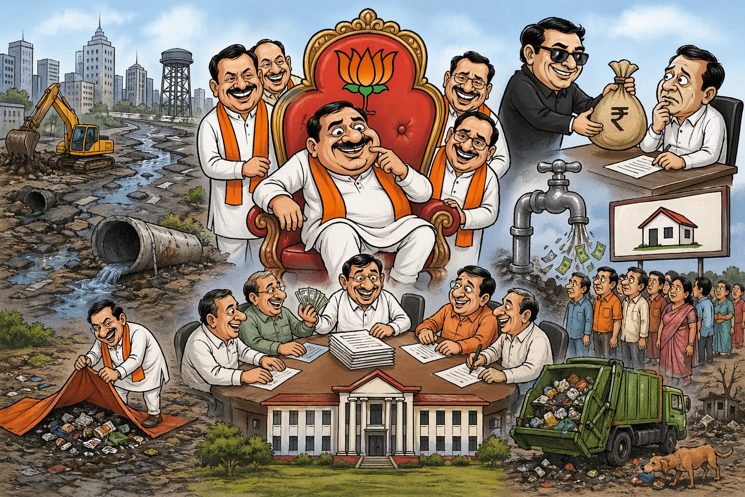 ત્રીસ વર્ષથી ભાજપનું શાસન. ટેક્નોક્રેટ નેતાઓ પણ વડોદરા શહેરનો વિકાસ કરવામાં નિષ્ફળ રહ્યા