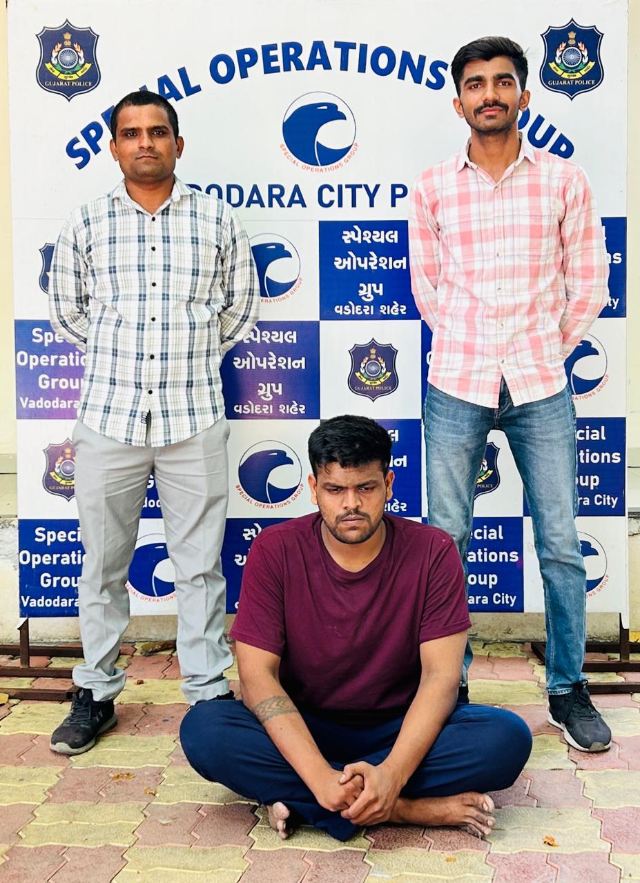 વડોદરા SOG દ્વારા NDPS કેસના વોન્ટેડ આરોપી પ્રીત પટેલની ધરપકડ